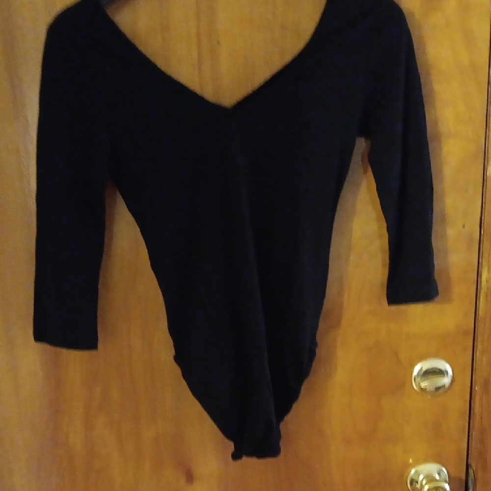 Maje Black Long Sleeve Bodysuit - Picture 5 of 5